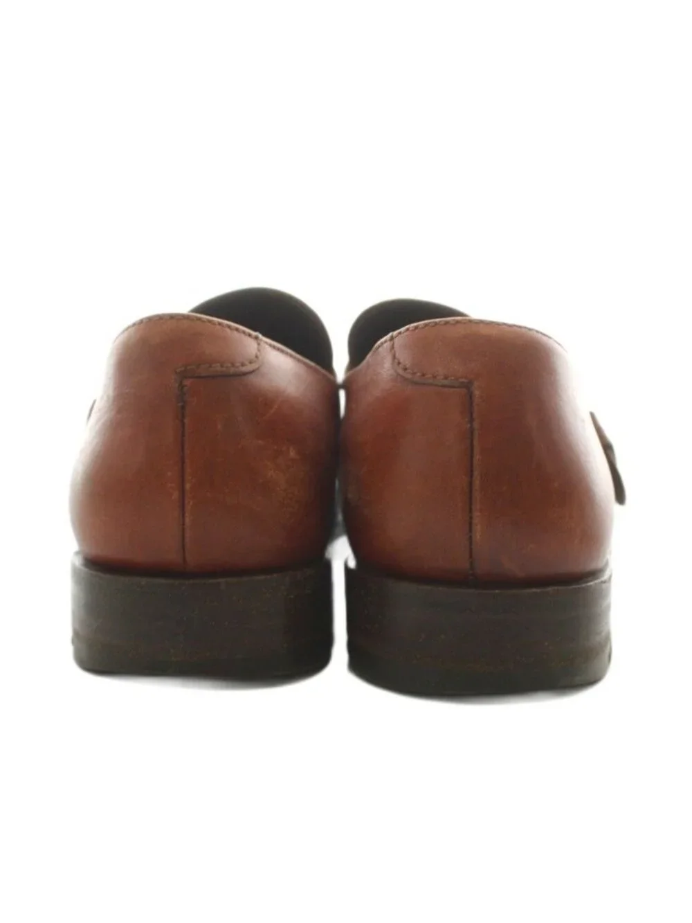 Prada Moccasin Shoes Monk Strap Leather Brown 5